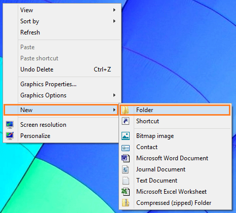 Windows 8 Tips - Desktop - New Folder -- Windows Wally