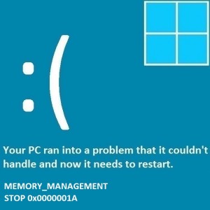 MEMORY_MANAGEMENT - STOP 0x0000001A - Featured -- Windows Wally