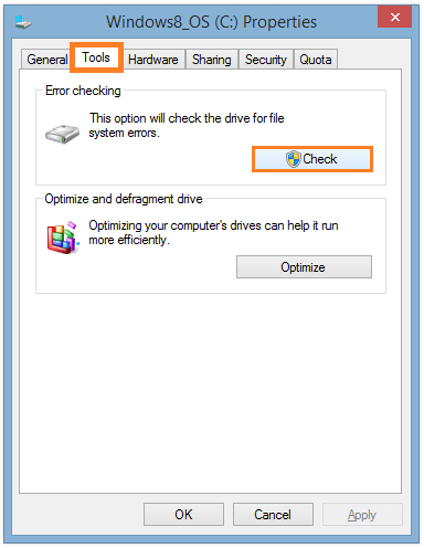 BITLOCKER FATAL ERROR - My PC - Properties - Tools - Error Checking -- Windows Wally