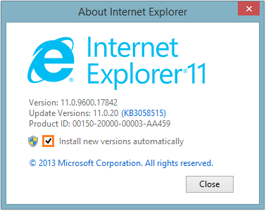 Internet Explorer Stops - Internet Explorer - About -- Windows Wally