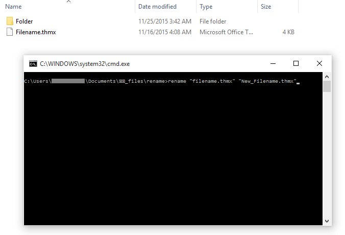 Windows 10 - Rename - Command Line - Before -- Windows Wally