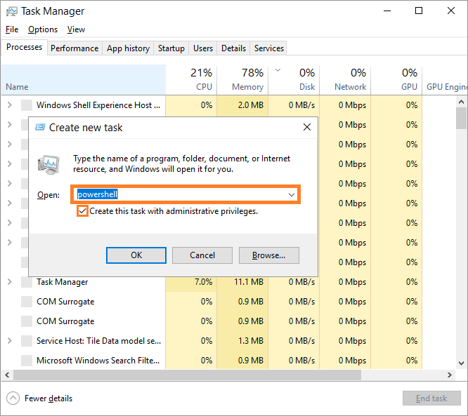ShellExperienceHost -- Windows 10 - Ctrl+Shift+Esc - Task Manager - Run - 2 - Windows Wally