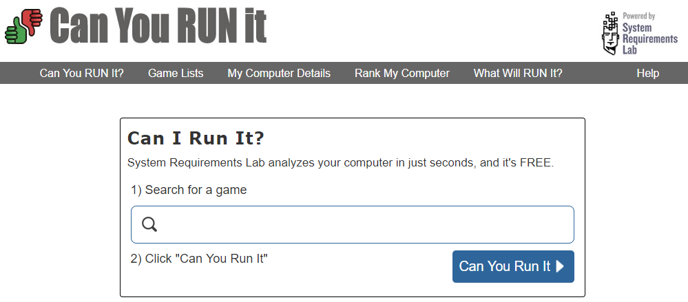 Video Games -- Can you Run it - Windows 10 - Windows Wally