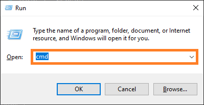 Fatal device hardware error - Windows Key + R - Run - cmd - Windows 10